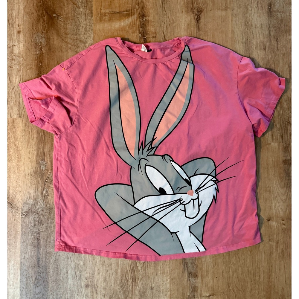 Looney Tunes Pink Bugs Bunny Graphic T-Shirt Night Gown Women's‎ XL